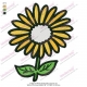 Yellow Sunflower Embroidery Design